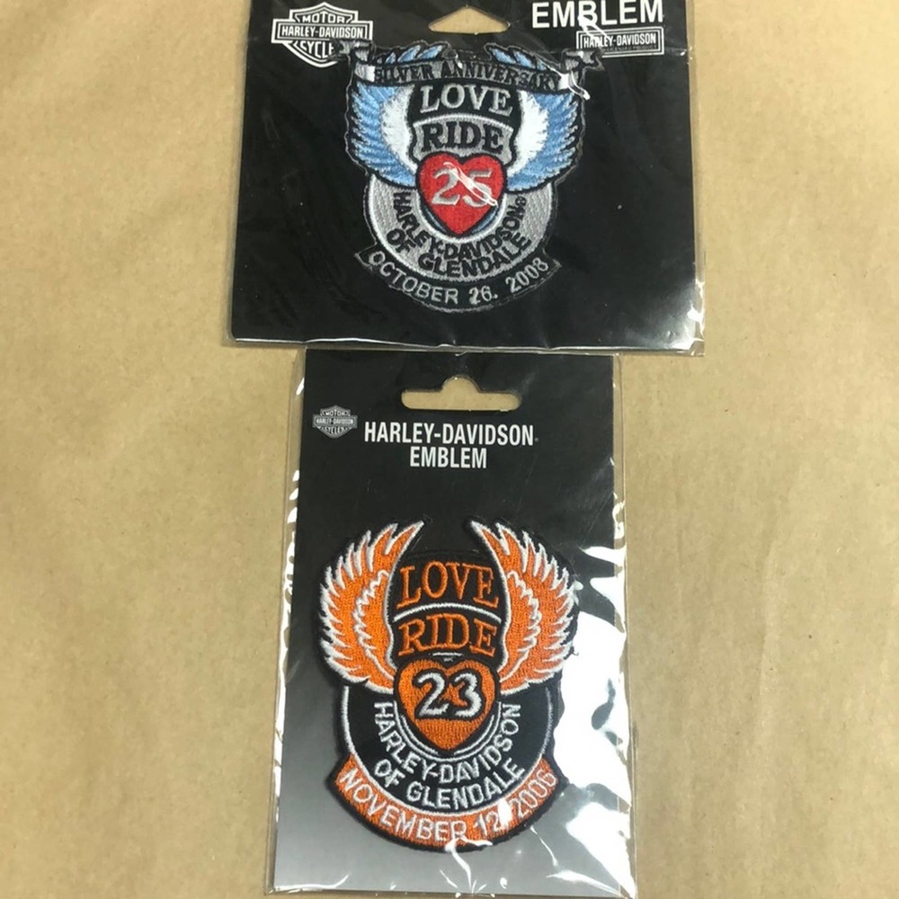 HARLEY DAVIDSON of Glendale LOVE RIDE‎ 23 & 25 MOTORCYCLE PATCH sew on 2006 2008